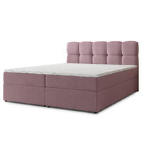 BOXBETT MERU 180x200 cm mit Matratze und Topper - Rosa - Rosa, Holz (180/200cm) - MASSENO