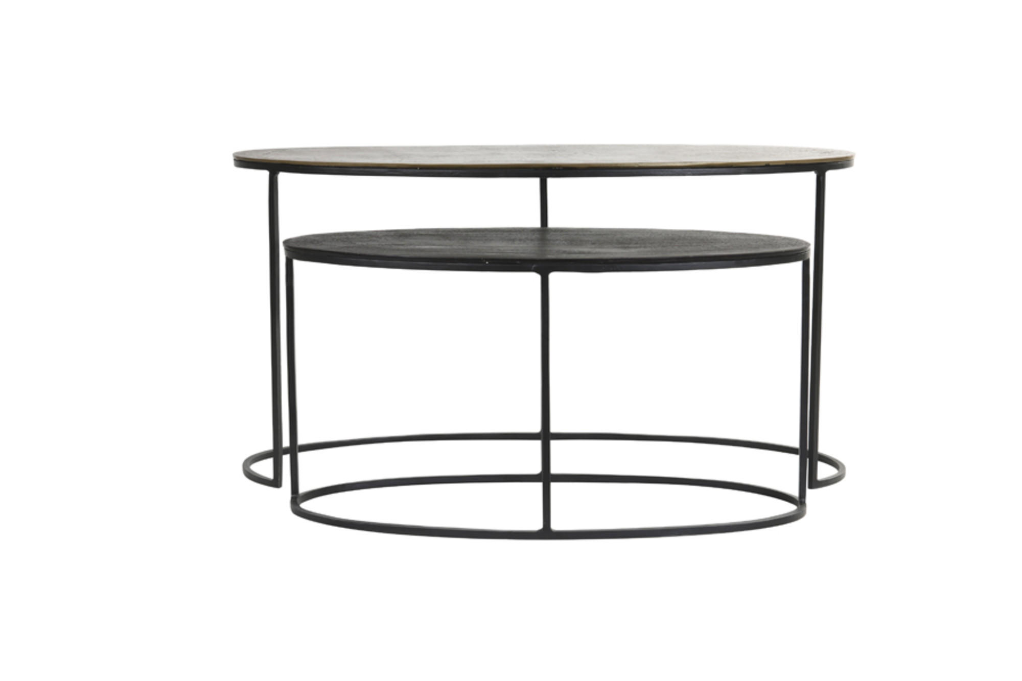 BEISTELLTISCH Paxson Bronze 89/42/46 cm 2er-Set - Bronzefarben, Metall (89/42/46cm) - Light & Living