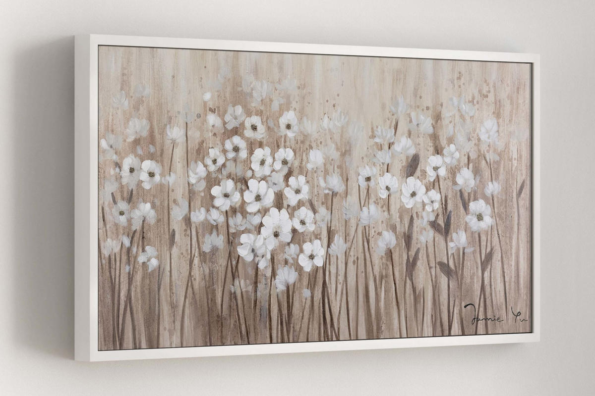 ACRYLBILD HANDGEMALT 120/60 cm - Beige, Holz/Textil (120/60cm) - KUNSTLOFT