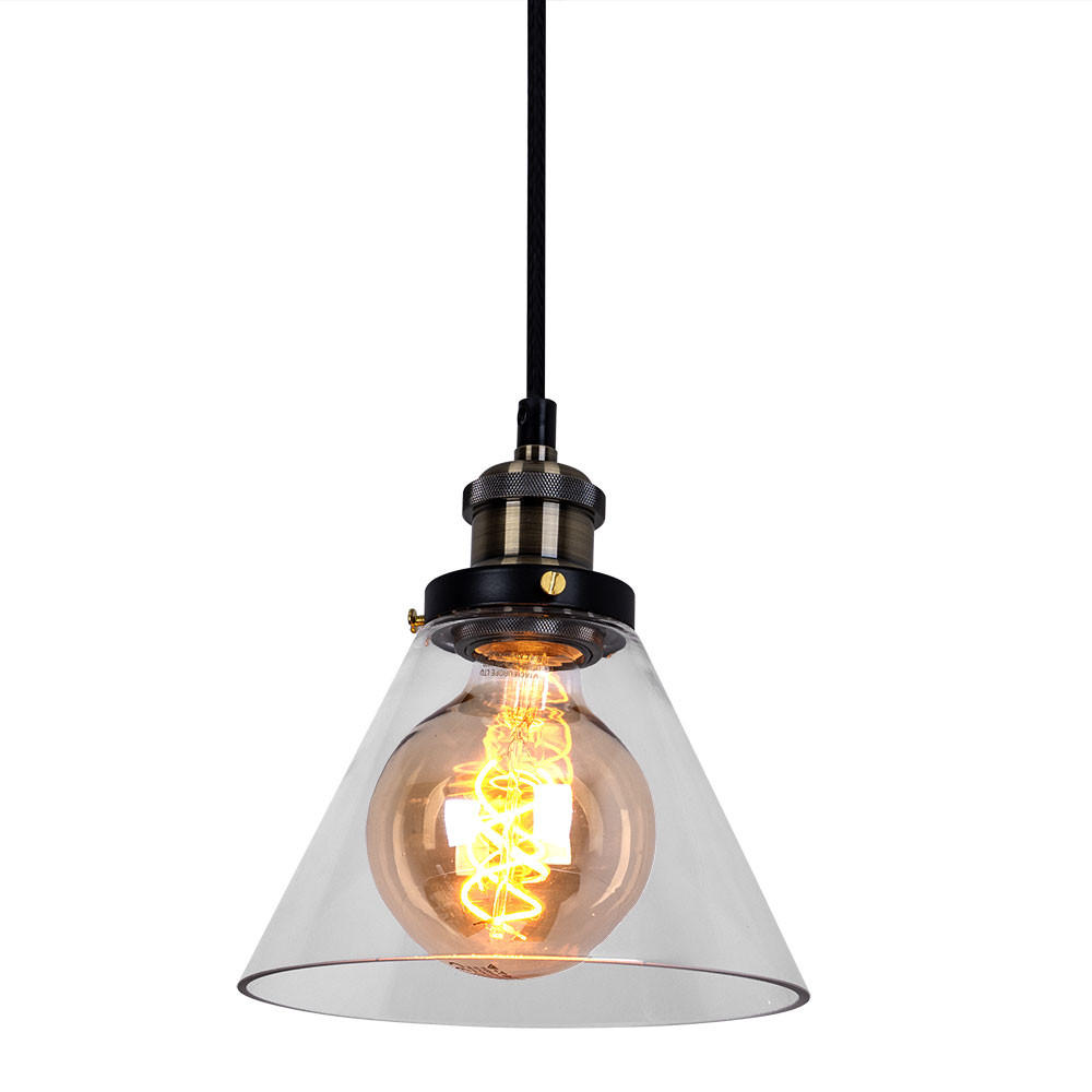 PENDELLEUCHTE Glas Grau Rauchoptik - Grau, Glas (18/23/110cm)