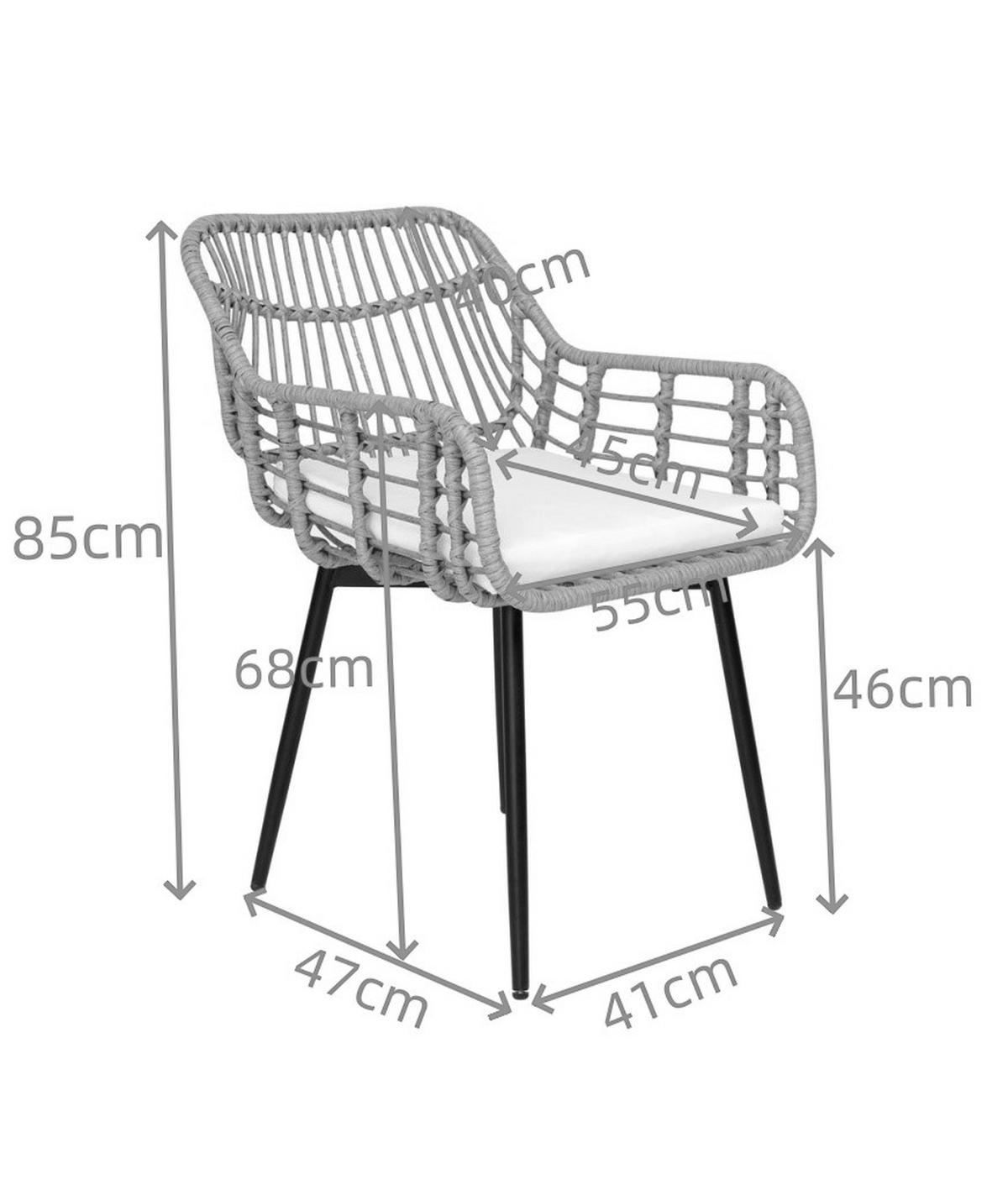 STUHL 2er-Set Rattan Braun - Braun, Holz (55/85/47cm) - Nordlys