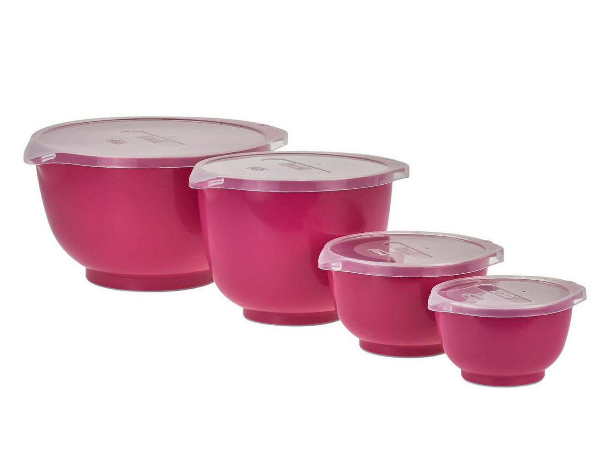 RÜHRSCHÜSSEL-SET Margrethe New dunkel pink(4tlg) - Pink, Kunststoff (21/15cm) - Rosti