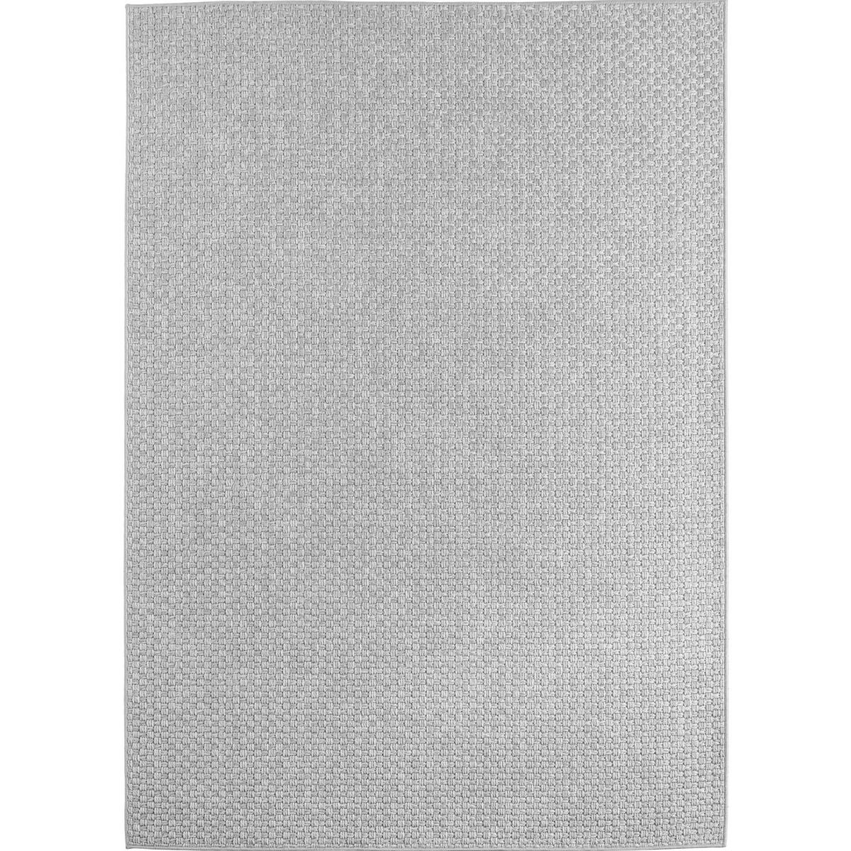 TEPPICH In-/Outdoor Flachgewebe Unifarben Polypropylen Balkon Grau Läufer 80x250 - Grau, Textil (80/250cm) - KADIMA DESIGN