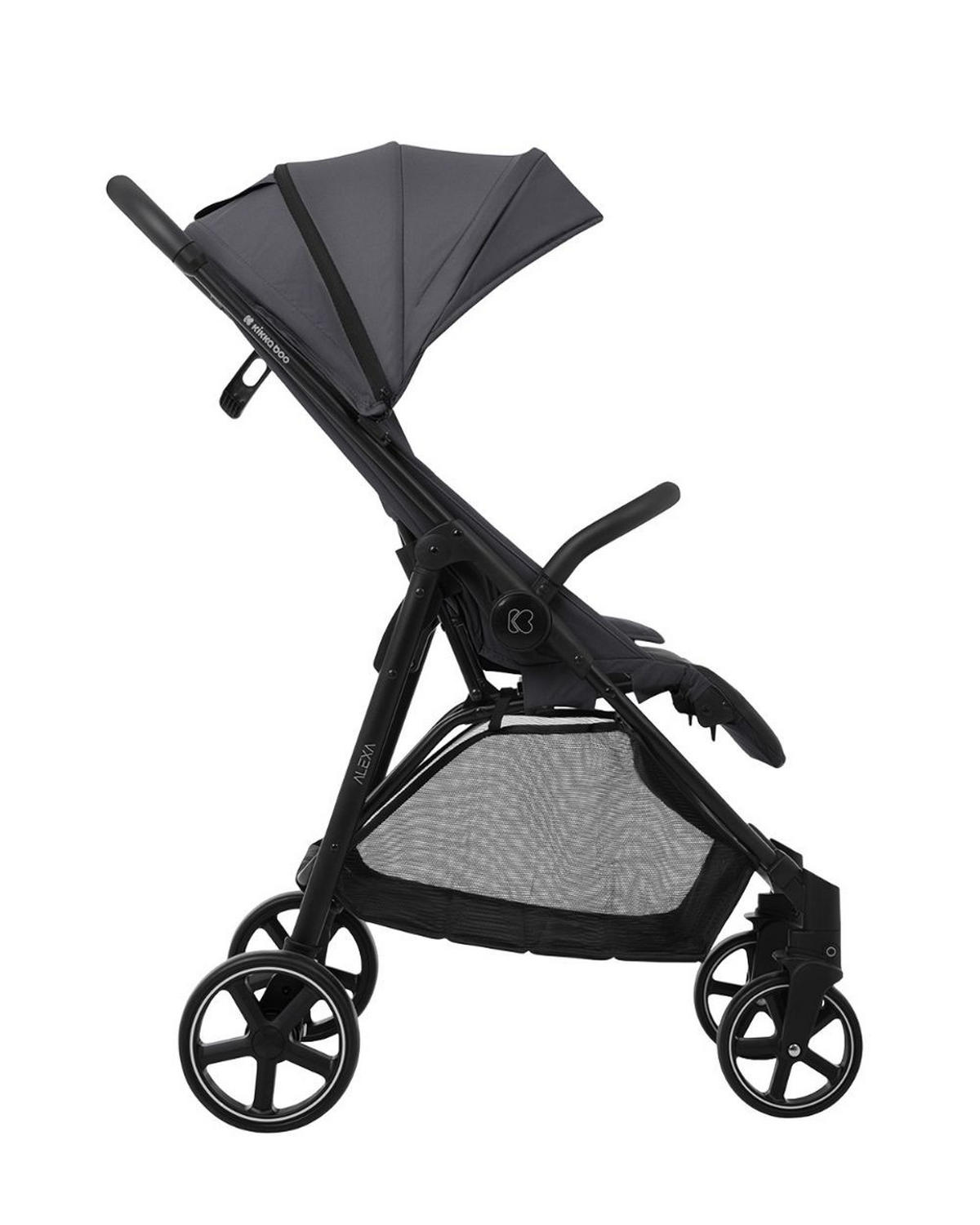 BUGGY Alexa 22 kg dunkelgrau faltbar, Rückenlehne verstellbar, Gurt - Dunkelgrau, Metall (72/51/101cm) - Kikka boo