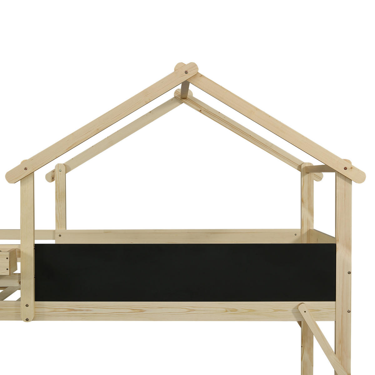 HAUSBETT 90/200 cm Weiß, Natur - Ahornfarben/Weiß, Holz - Raumix