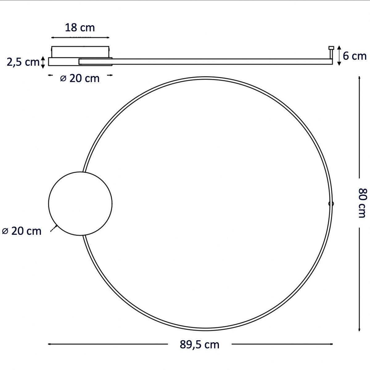 DECKENLEUCHTE Alisa, Messing und Schwarz, 89.5cm - Schwarz, Metall (89.5/80/80cm) - KOSILUM