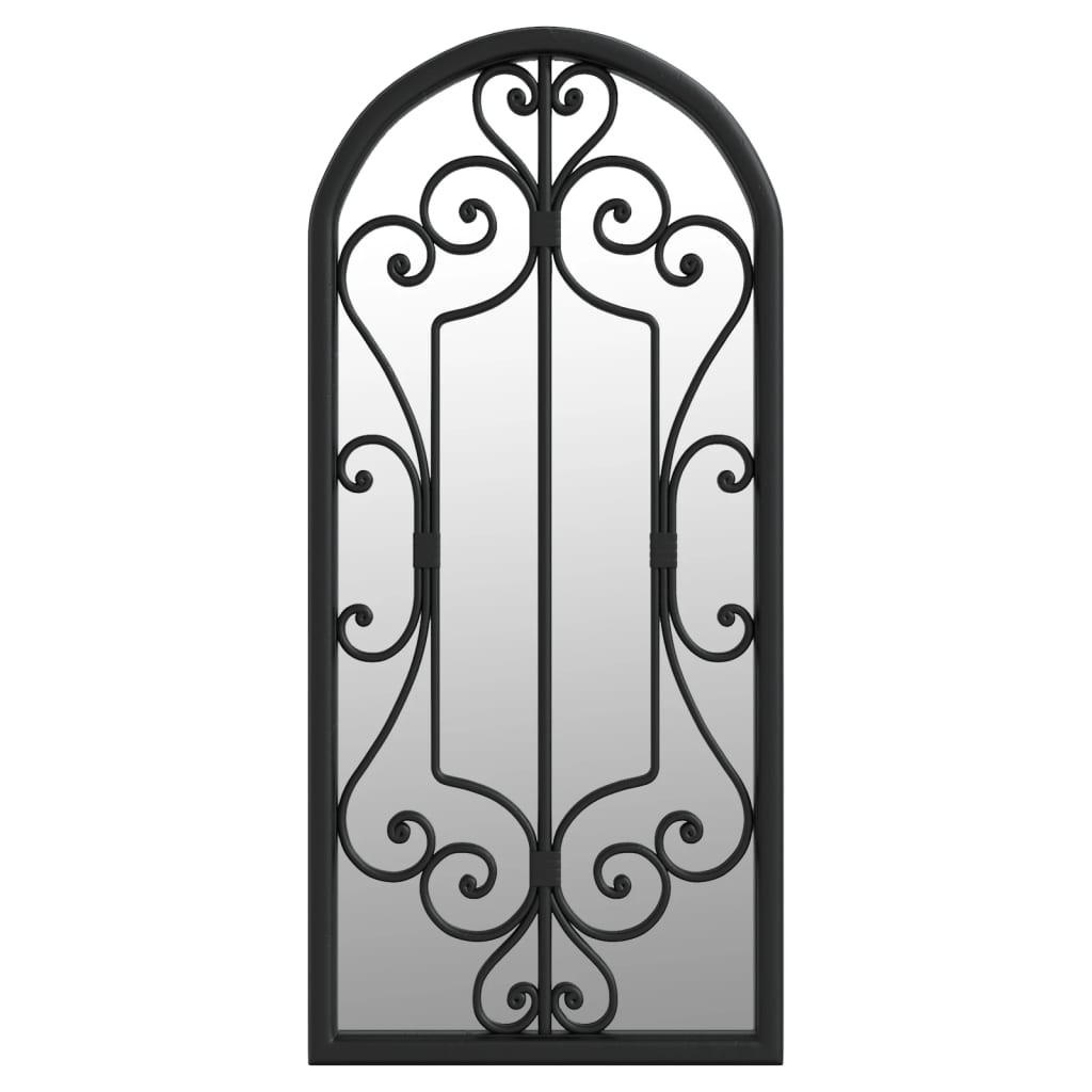 SPIEGEL Schwarz 100x45 cm Eisen für den Innenbereich - Schwarz, Metall (100/45/1cm) - furnicato