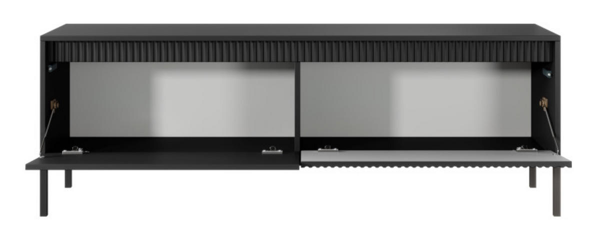 SCHRANK Schwarz ENSO Metallfüße - Schwarz, Holzwerkstoff (153.5/53.4/39.5cm) - Sepro Meble