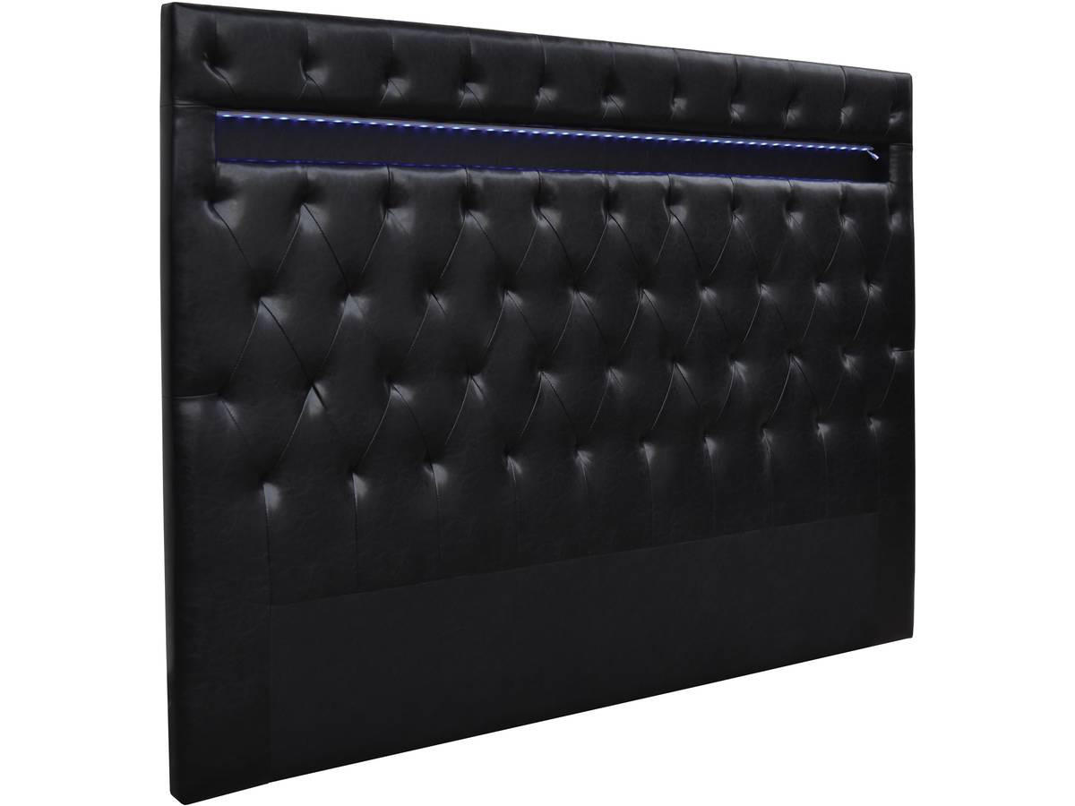 KOPFTEIL Déco LED Schwarz - Schwarz, Kunststoff (149/120/8.5cm) - Habitat Garten