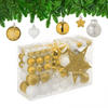 101-TLG.WEIHNACHTSKUGELN-SET - Goldfarben, Kunststoff (20/19/2.5cm) - Relaxdays