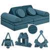 SPIELSOFA Kinder Fantasiewelt 8tlg - Dunkelgrün, Textil (150/55/66cm) - Linodino