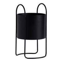 BLUMENTOPF Zenara, Schwarz, 40x22cm - Schwarz, Metall (22/40cm) - home&you