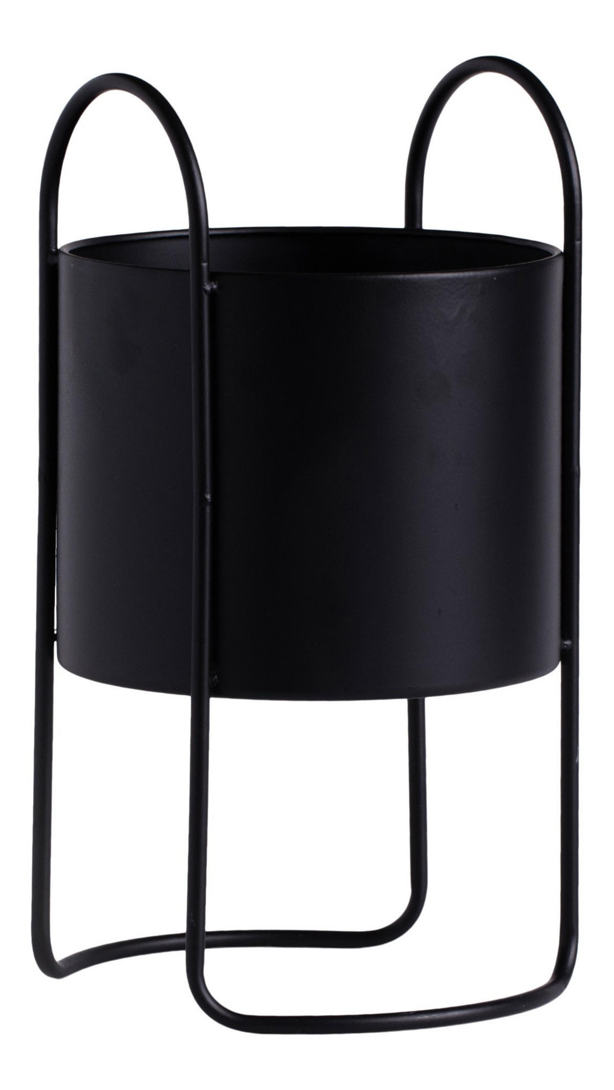 BLUMENTOPF Zenara, Schwarz, 40x22cm - Schwarz, Metall (22/40cm) - home&you