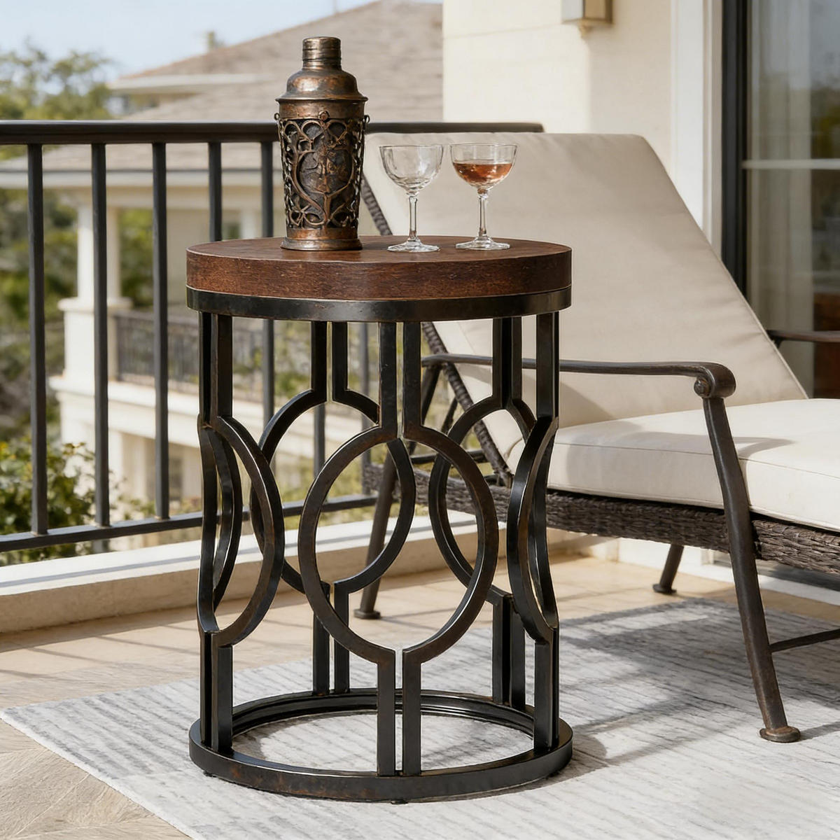 COUCHTISCH Schwarz-Braun 45/45/60 cm - Schwarz, Holzwerkstoff (45/45/60cm) - PANGIVO