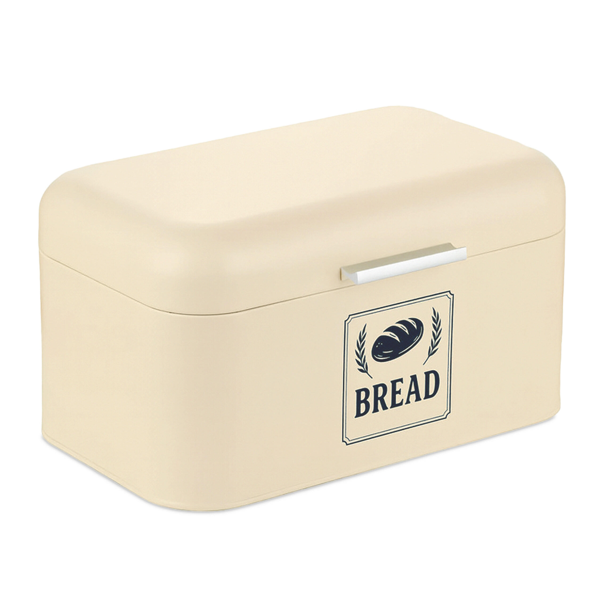 BROTKASTEN - Beige, Metall (30/16.5/19cm) - Relaxdays