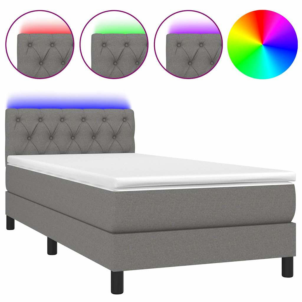 vidaXL Boxspringbett Grau 80x203 cm