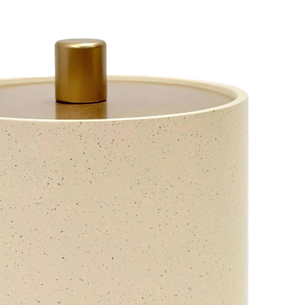 WATTESTÄBCHENBEHÄLTER Oria 10/10/12,2 cm - Beige, Kunststoff (10/12.2/10cm) - Douceur d´intérieur