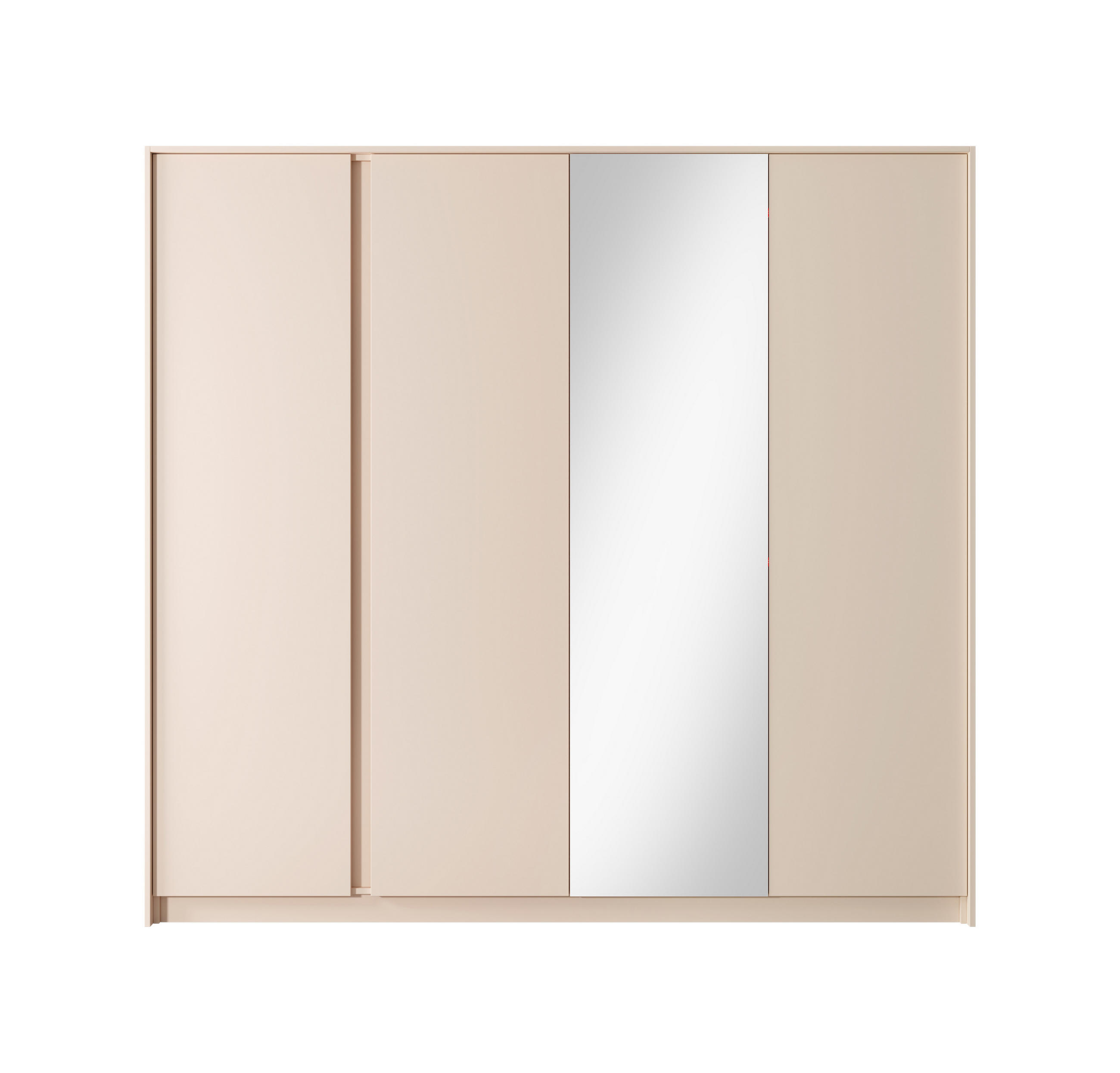KLEIDERSCHRANK Piemontesia 4T Beige 223,2/210/55,4 cm – mit Push-to-Open-Funktion - Beige, Holzwerkstoff (223.2/210/55.4cm) - AX Living
