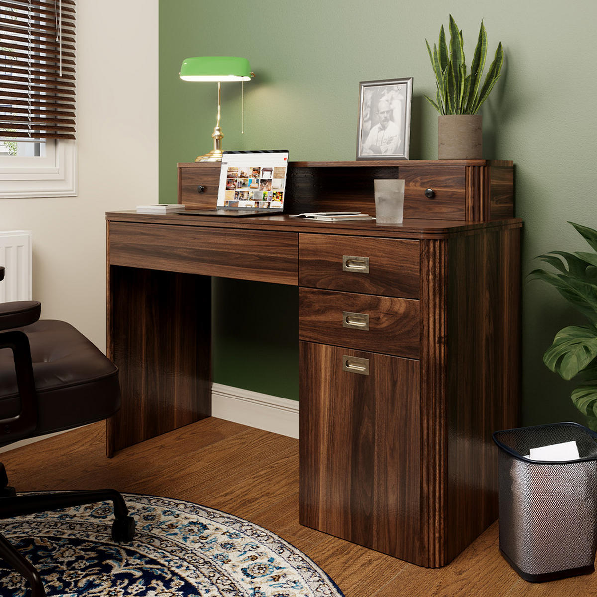 SCHREIBTISCH Neria Eiche rustikal 120 x 50 cm - Wildeiche, Holzwerkstoff (50/120/93.5cm) - Vicco