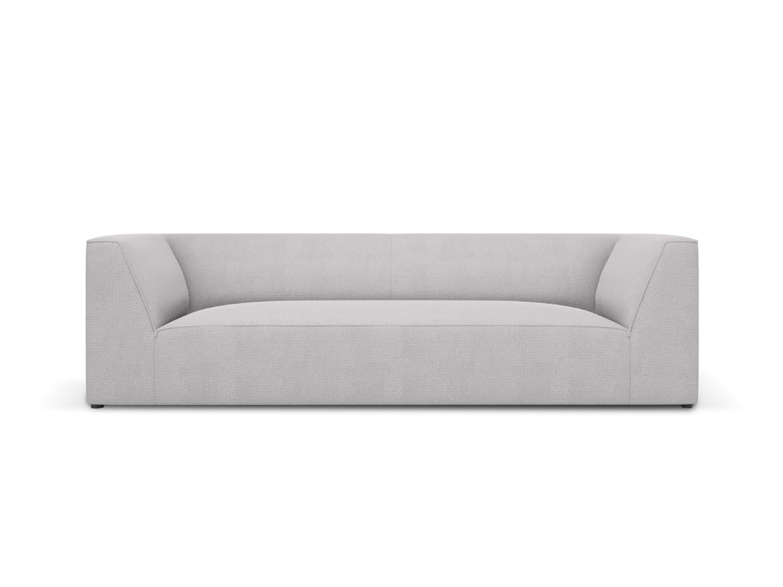 SOFA Ruby aus strukturiertem Stoff hellgrau 3 Sitzplätze - Hellgrau, Textil (93/69/232cm) - Micadoni