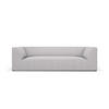 SOFA Ruby aus strukturiertem Stoff hellgrau 3 Sitzplätze - Hellgrau, Textil (93/69/232cm) - Micadoni