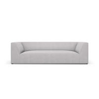 SOFA Ruby aus strukturiertem Stoff hellgrau 3 Sitzplätze - Hellgrau, Textil (93/69/232cm) - Micadoni