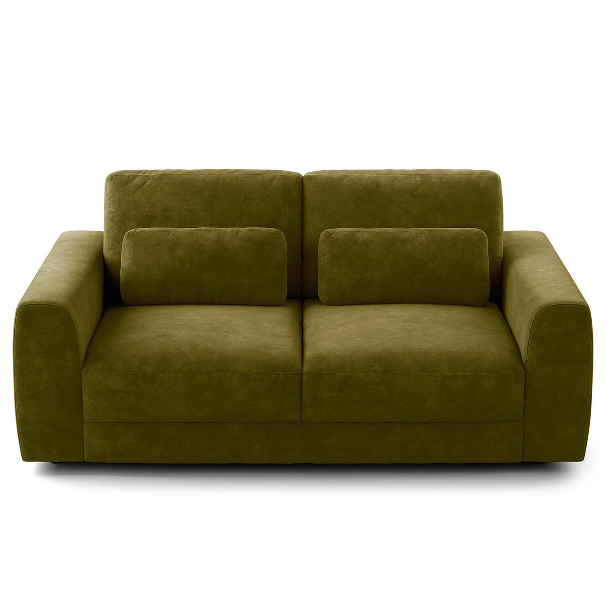 2-SITZER SOFA - Schwarz/Grün, Kunststoff/Textil (182/80/117cm) - home24