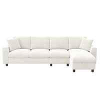 ECKSOFA 280/137/84 cm Beige aus Chenille mit Schlaffunktion und Stauraum - Beige, Textil (137/280cm) - OKWISH