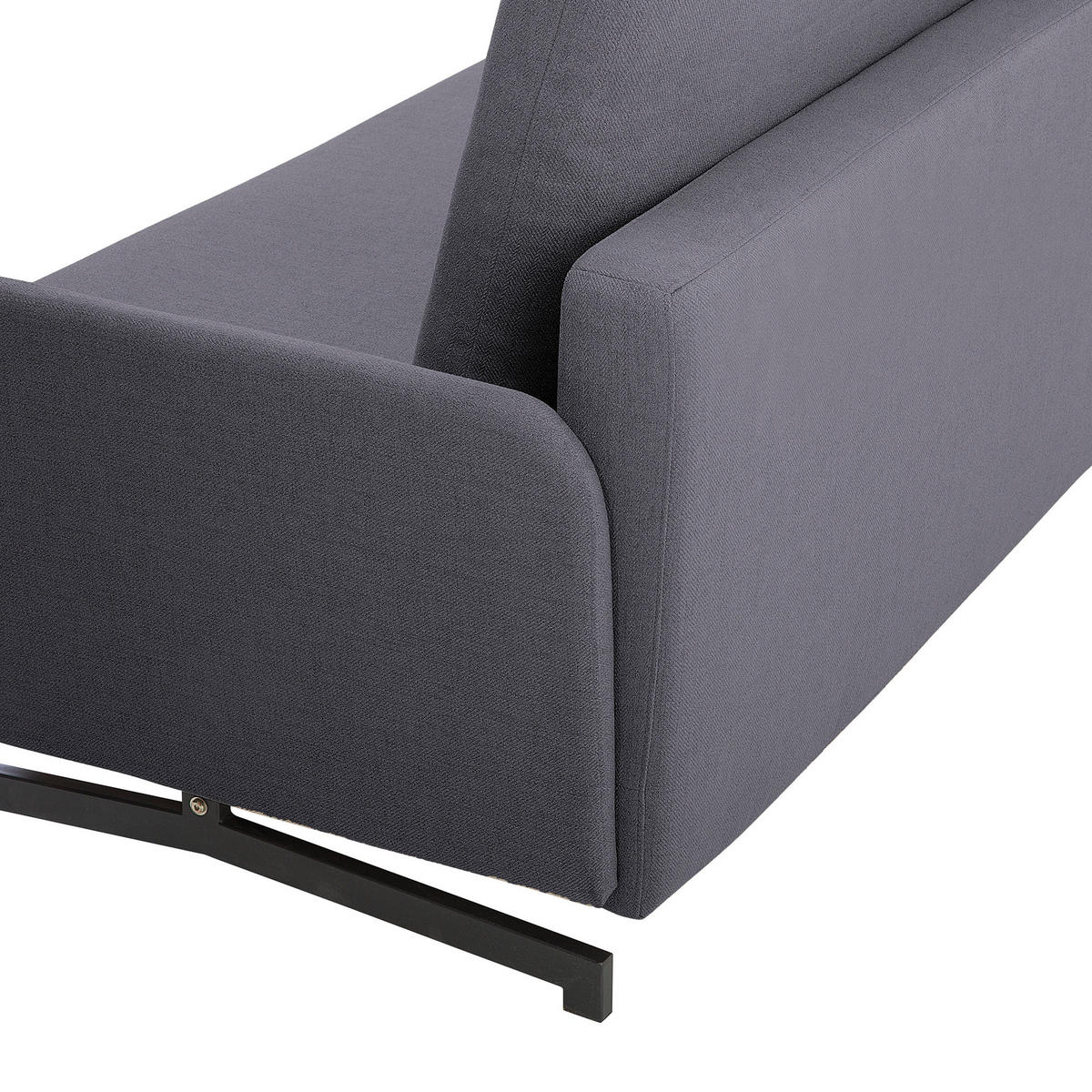 2-SITZER-SCHLAFSOFA Polyester Grau Belfast - Grau, Textil (147/68/80cm) - Beliani
