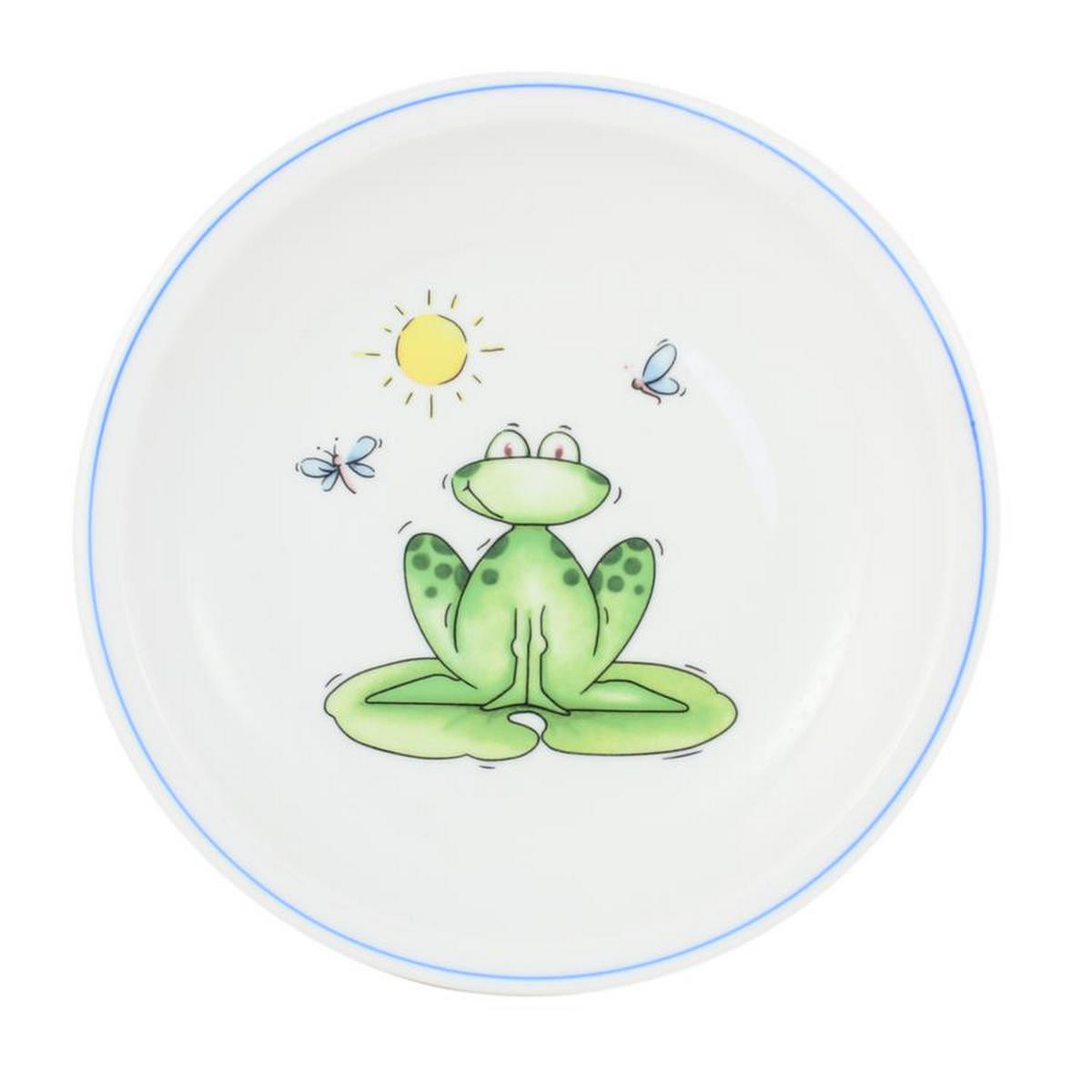 TELLER flach 20 cm Frosch - Multicolor, Keramik (20/2.8/20cm) - Eschenbach