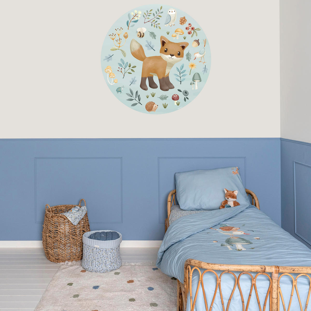 TAPETENKREIS Waldfreunde - Multicolor, Papier/Kunststoff (100/100cm) - Little Dutch