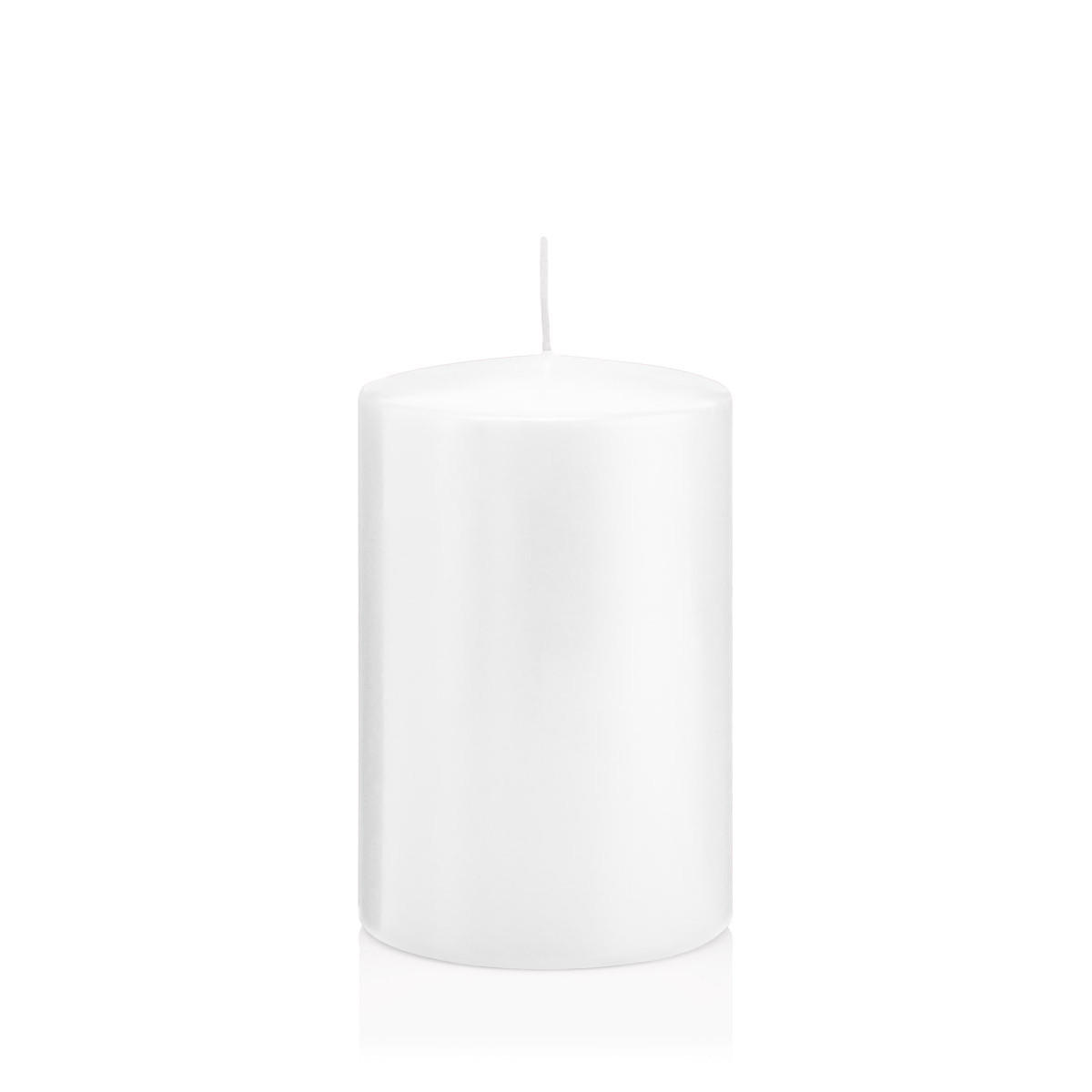 STUMPENKERZEN Weiß Ø 98 x 150 mm, 6 Stück - Weiß, Paraffin (10/15cm) - Wiedemann Kerzen