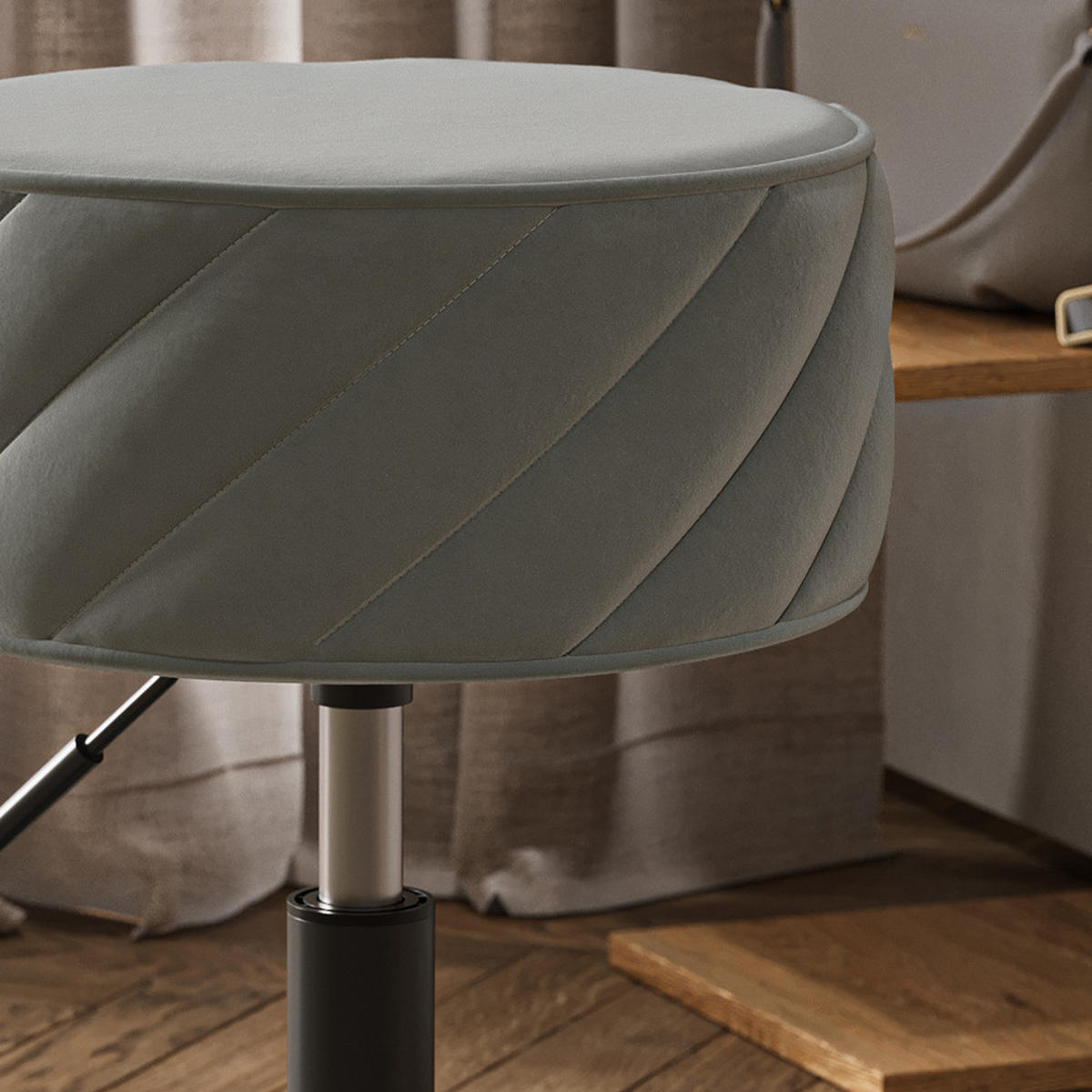HOCKER Cherio Grau 35 x 50.5 cm - Grau, Textil (35/50.5/38.5cm) - Vicco