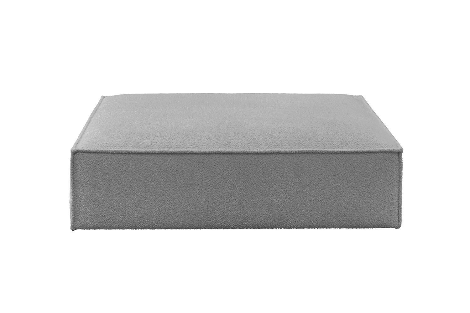 POLSTERHOCKER CARMO Grau Flachgewebe - Grau, Textil (145/43/100cm) - KAWOLA