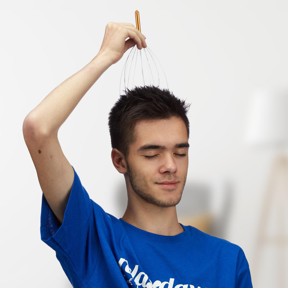 KOPFMASSAGEGERÄT - Goldfarben, Metall (9/9/25.5cm) - Relaxdays