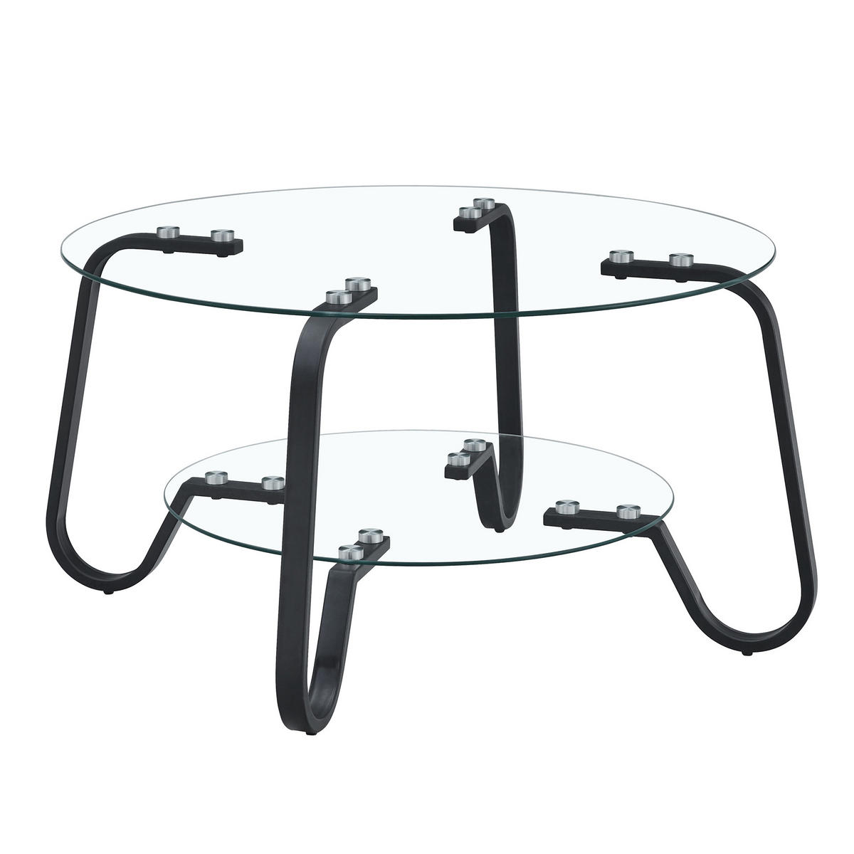 COUCHTISCH Schwarz 80/80/45 cm - Schwarz, Metall (80/80/45cm) - PANGIVO