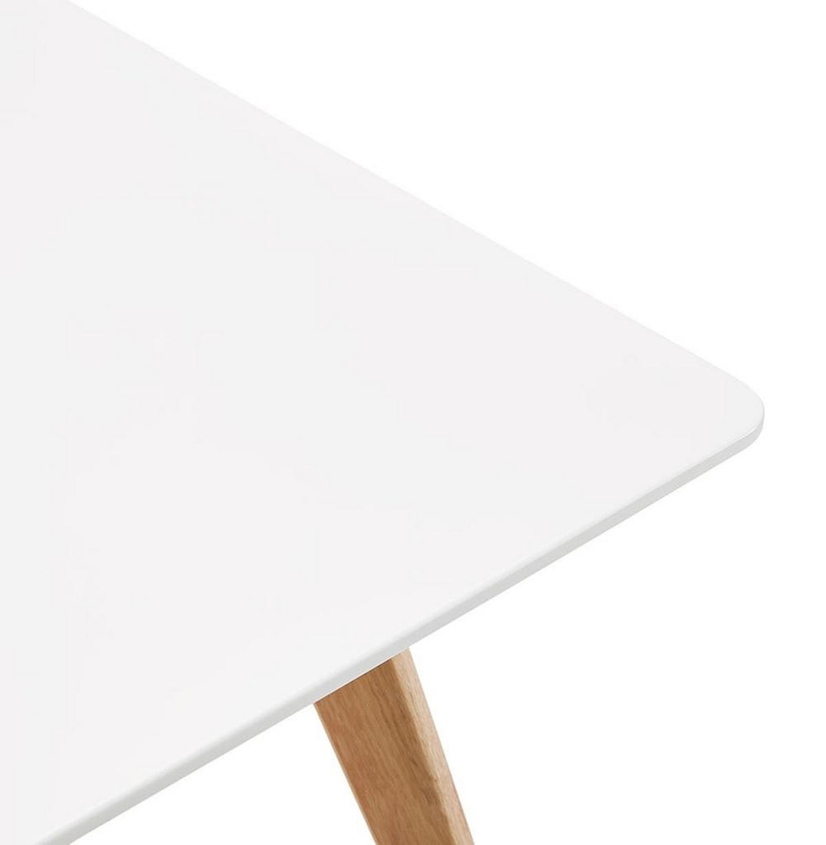 ESSTISCH Massivholz Rechteckig Skandi-Stil ZELAX, Weiß-Beige 120x80x77 cm - Beige/Weiß, Eichenholz/Holz (80/120/77cm) - KADIMA DESIGN