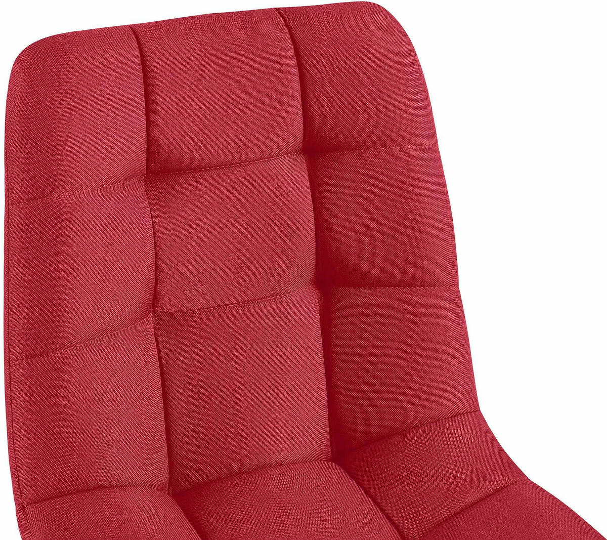 STUHL Stoff Rot - Rot/Schwarz, Textil/Metall (45/84/55cm) - CLP