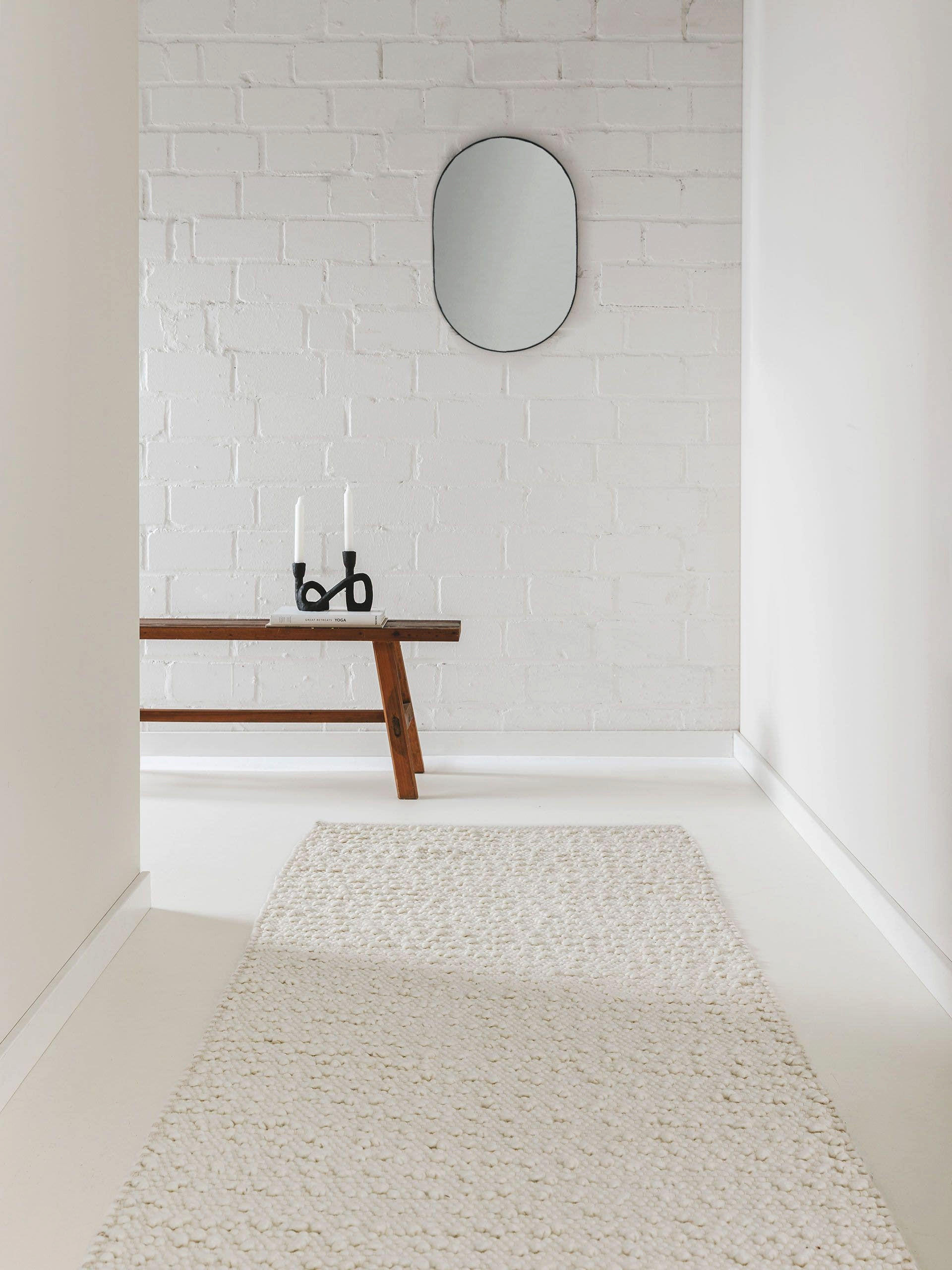 WOLLTEPPICH-LÄUFER Lana Cream 70x200 cm - Creme, Textil (70/200cm) - benuta Pure