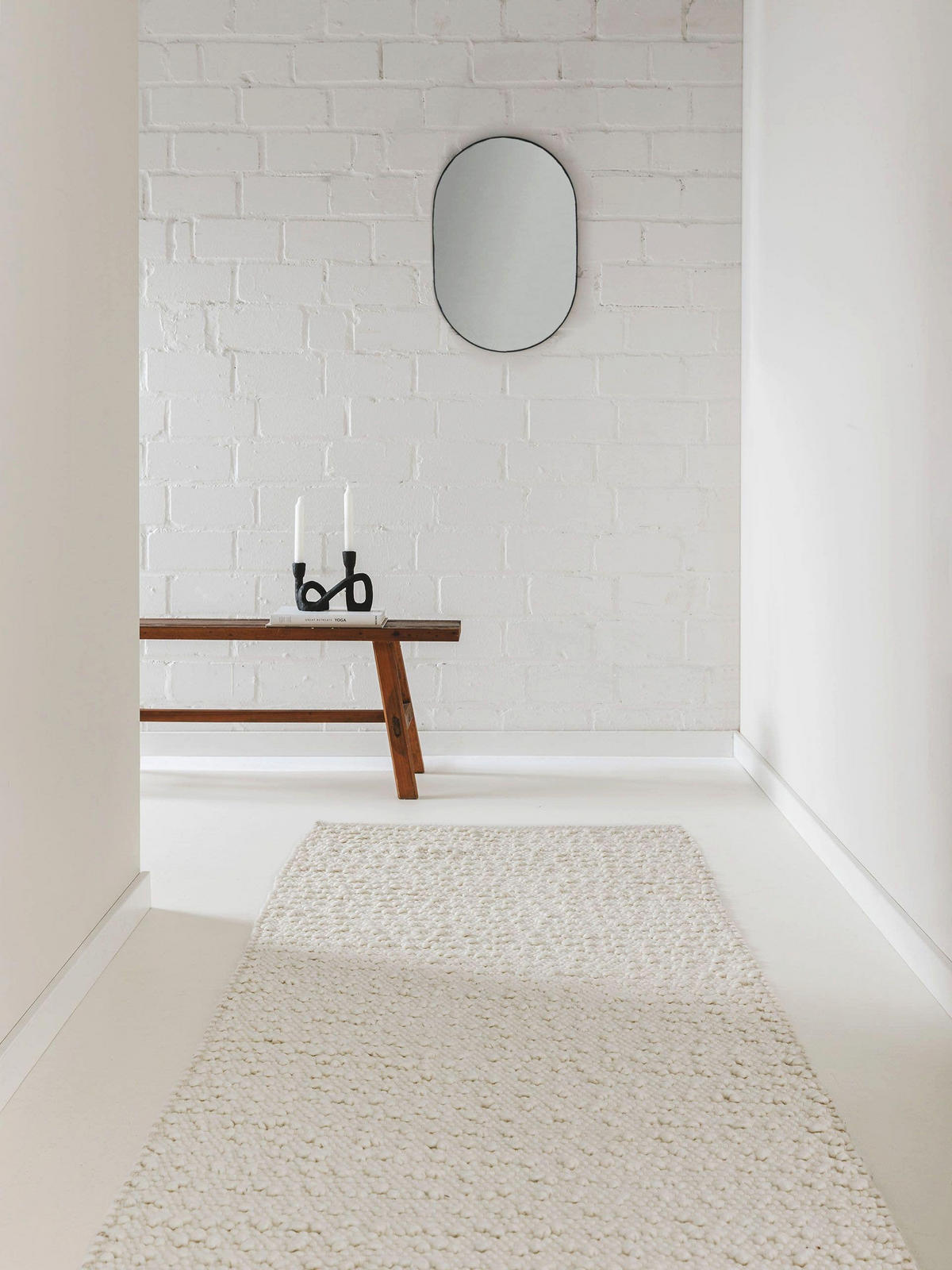 WOLLTEPPICH-LÄUFER Lana Cream 70x200 cm - Creme, Textil (70/200cm) - benuta Pure
