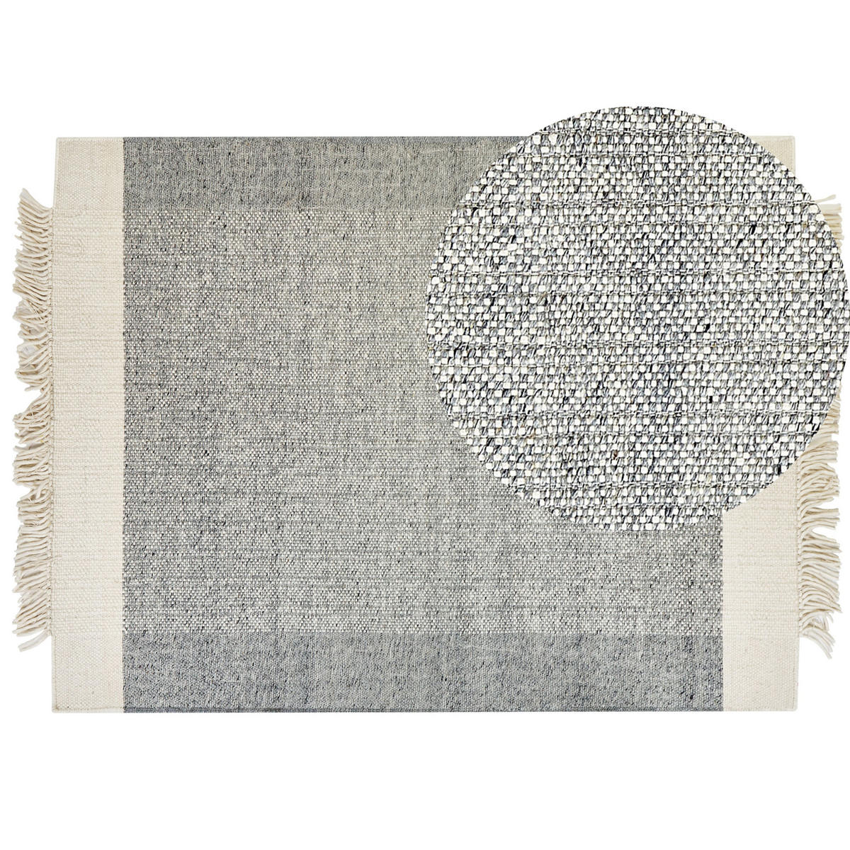 KURZFLOR-TEPPICH Tatlisu 230/160 cm - Grau, Textil (160/230cm) - Beliani