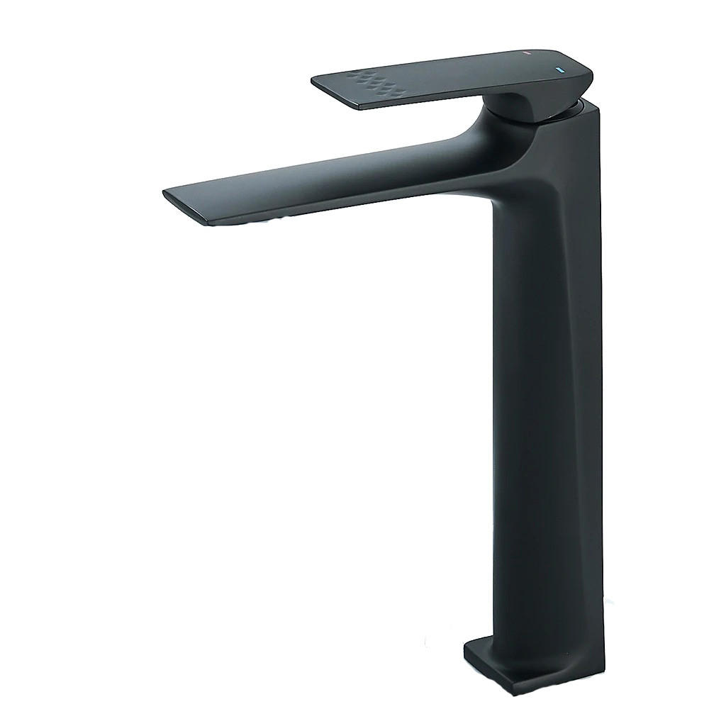 WASCHTISCHARMATUR Messingkern, Einhebelmischer, Hoch, Schwarz - Schwarz, Metall (17.7/30/4.4cm) - Kaket