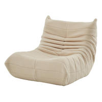 SITZSACK, 105x86x75 cm, Sitzsack in Birnenform, Sherpa-Stoff, Belastbarkeit bis 150 kg, Beige - Beige, Textil (86/75/105cm) - GENKI LIVING