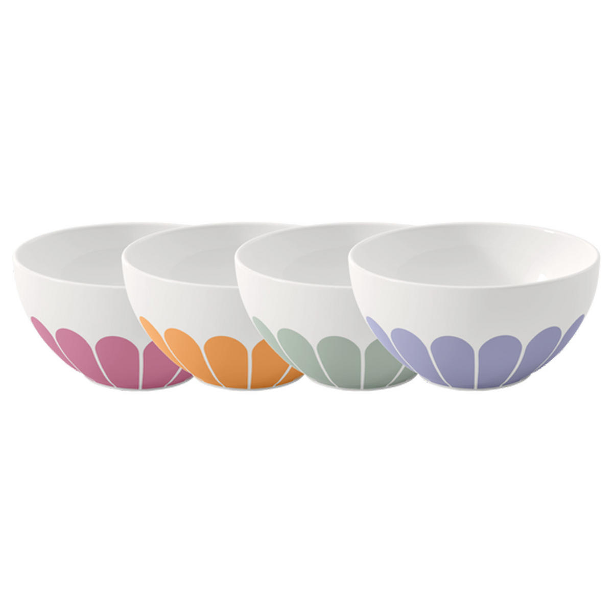 MÜSLISCHALEN-SET Fleur Vert bunt ø 14,1 cm 4er Set - Multicolor, Keramik (14.1cm) - Villeroy & Boch