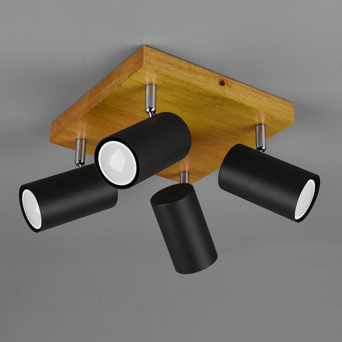 DECKENLEUCHTE Marley Holz Braun - Braun, Holz (22/22/16cm)