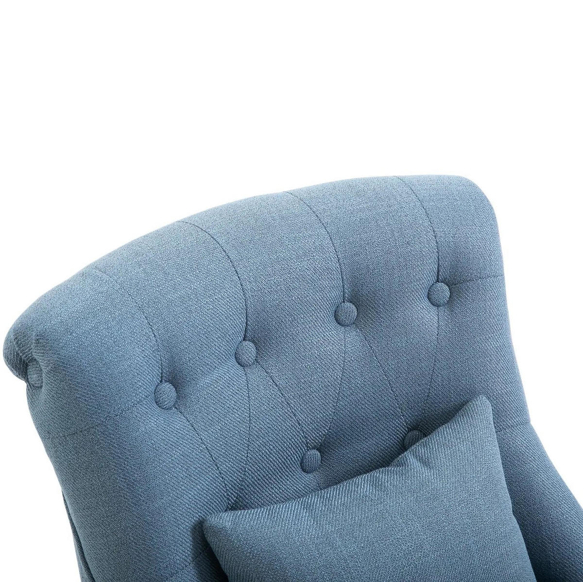 SESSEL 52.5/77/69 cm Blau aus Linen mit waschbarem Bezug - Blau, Textil (69/77/52.5cm) - OKMYHOME