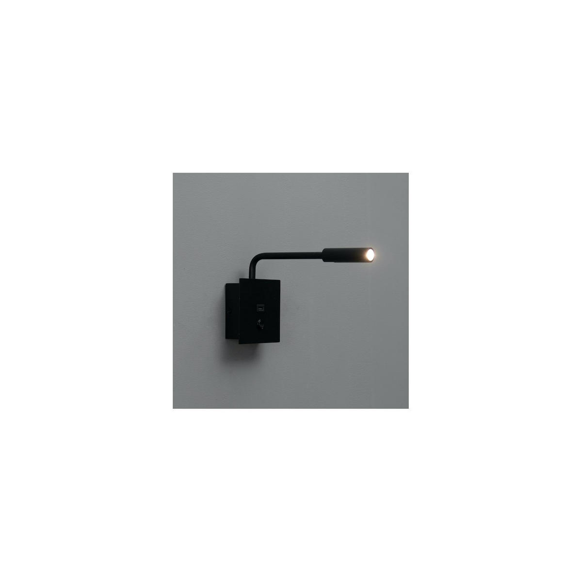 WANDLEUCHTE Miami, Schwarz, 12cm - Schwarz, Metall (23/12/12cm) - KOSILUM