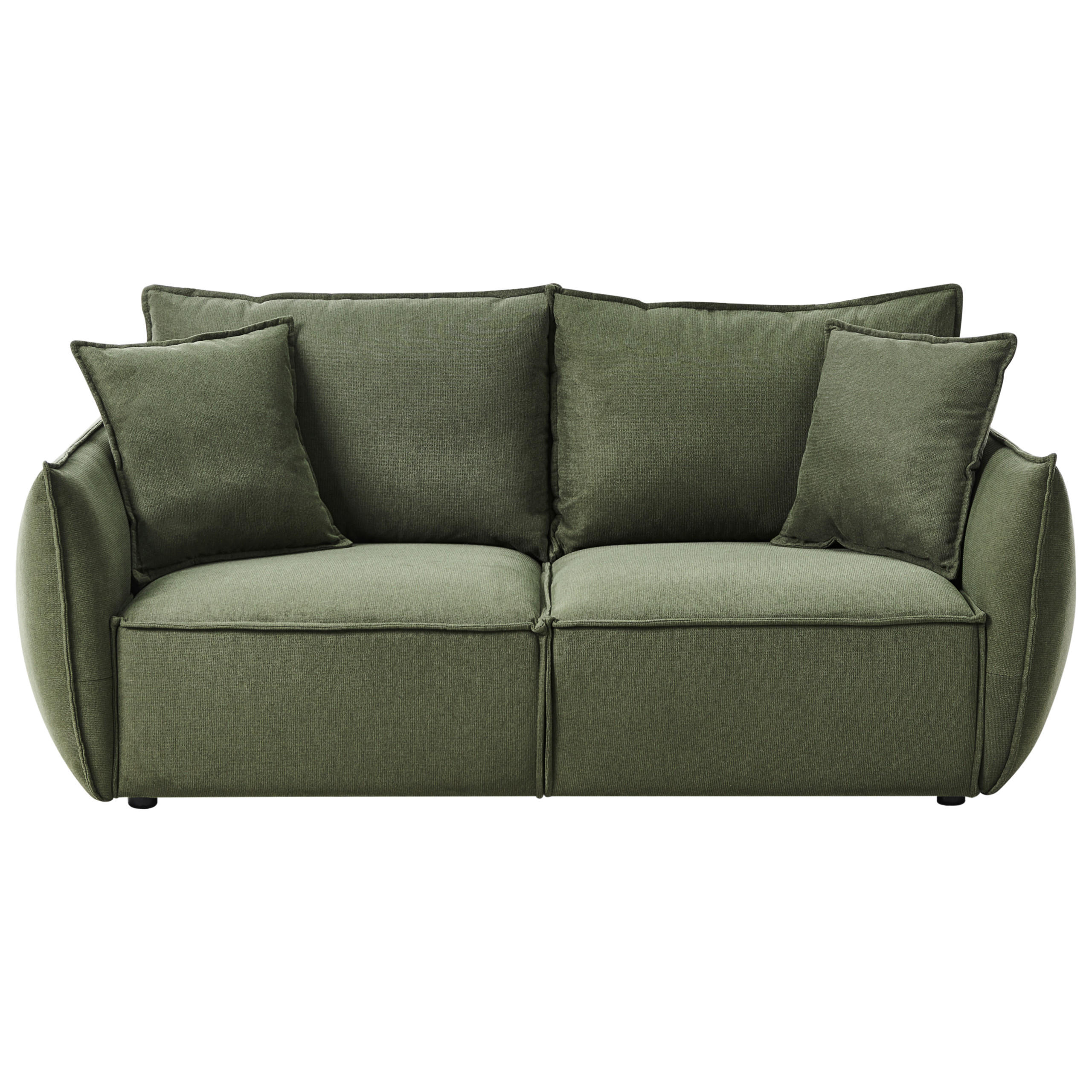 3-SITZER-SOFA Stoff Grün Kunes - Grün, Textil (190/82/92cm) - Beliani