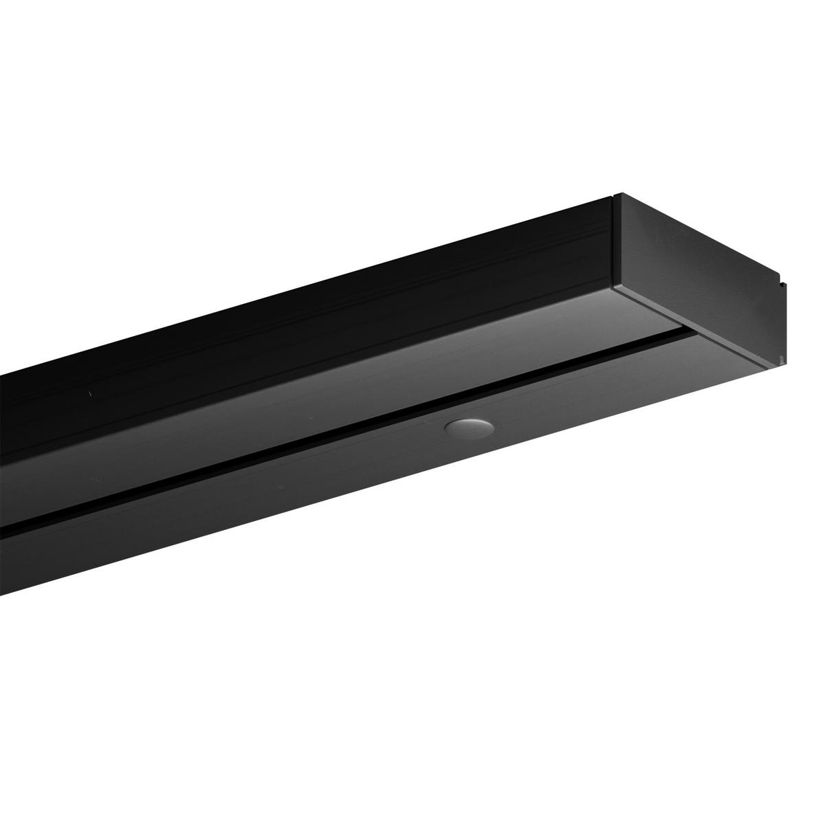 GARDINENSCHIENE 90cm 1-läufig - Schwarz, Kunststoff (6/1.8/90cm)