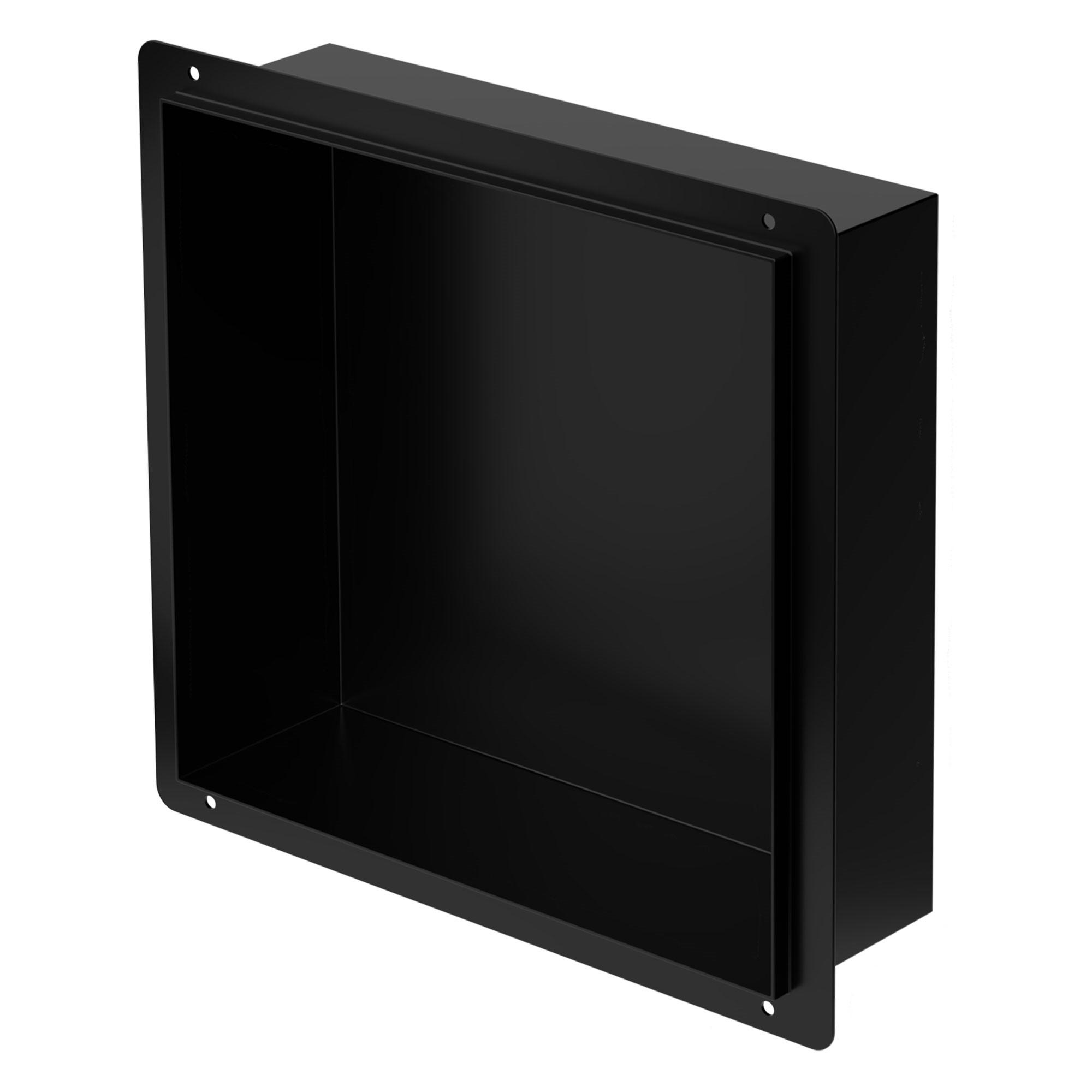 DUSCHNISCHE Schwarz 30/30 cm - Schwarz, Metall (34/10/34cm) - LuxeBath